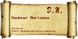 Daubner Marianna névjegykártya